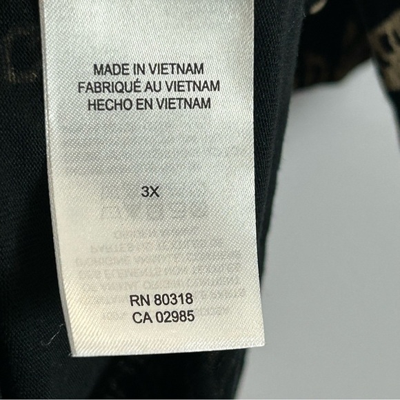 Lucky Brand Black and Cream Patterned Blouse Size 3X - Picture 8 of 11